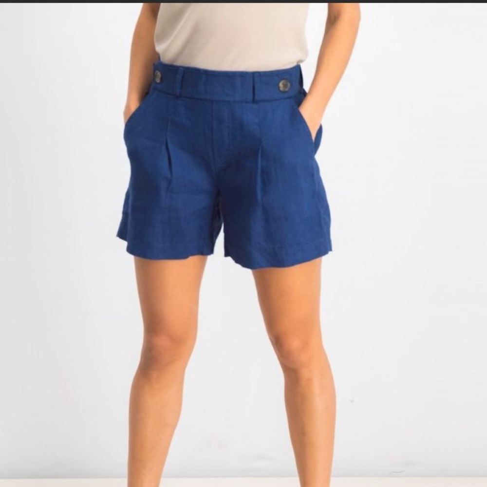 💚Kut From the Kloth Navy Blue Linen Sailor Shorts